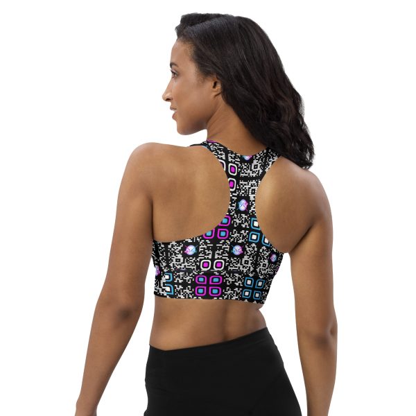 Longline sports bra (Black) - Image 7