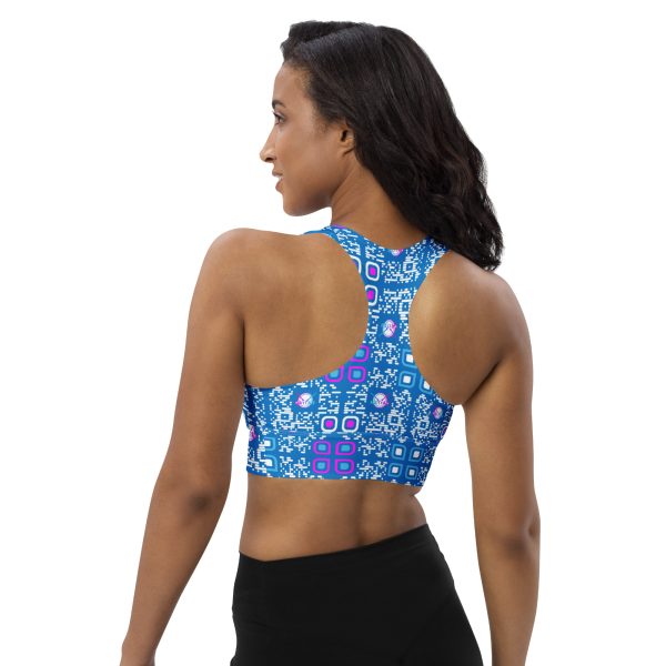 Longline sports bra (Blue) - Image 7