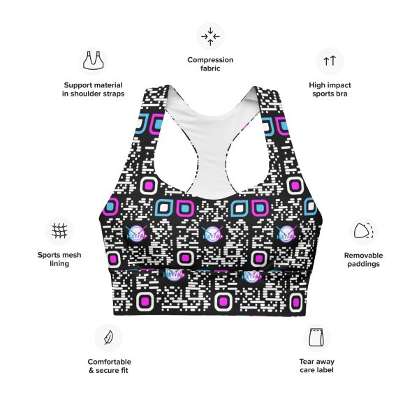 Longline sports bra (Black) - Image 4