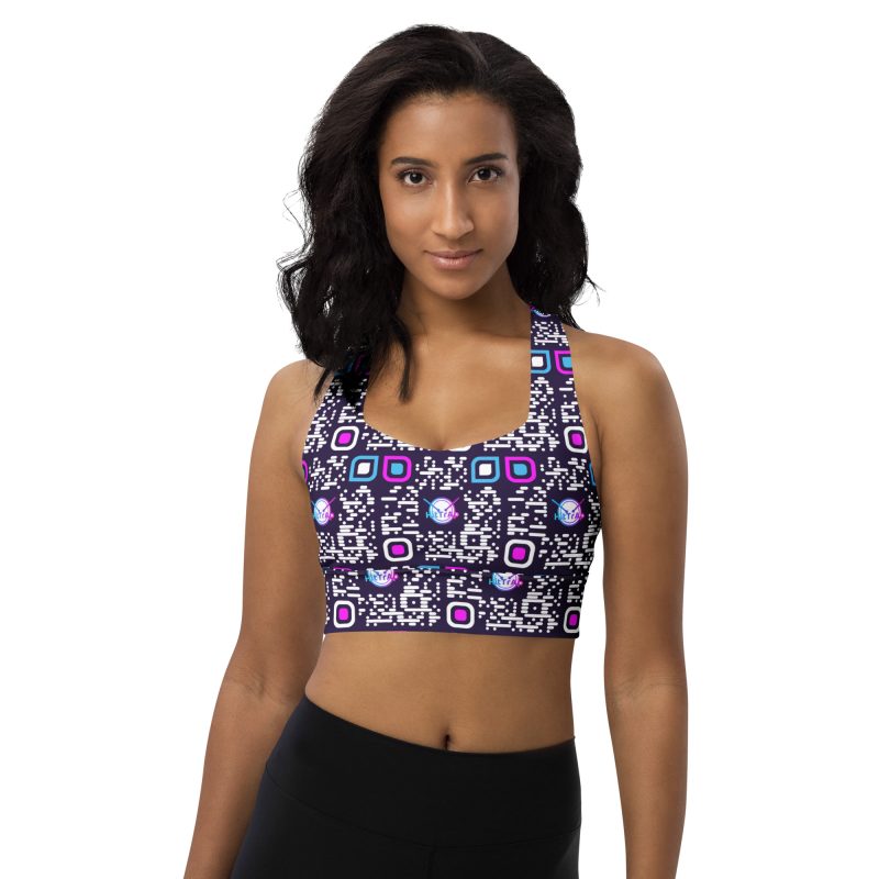 Longline sports bra (Purple)