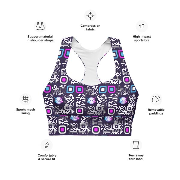 Longline sports bra (Purple) - Image 3