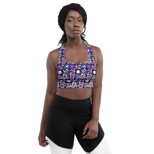 Longline sports bra (Purple) - Image 4