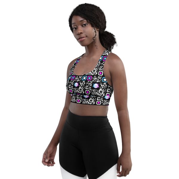 Longline sports bra (Black) - Image 3