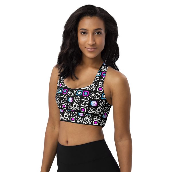 Longline sports bra (Black) - Image 5