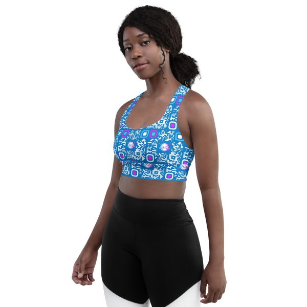 Longline sports bra (Blue) - Image 4