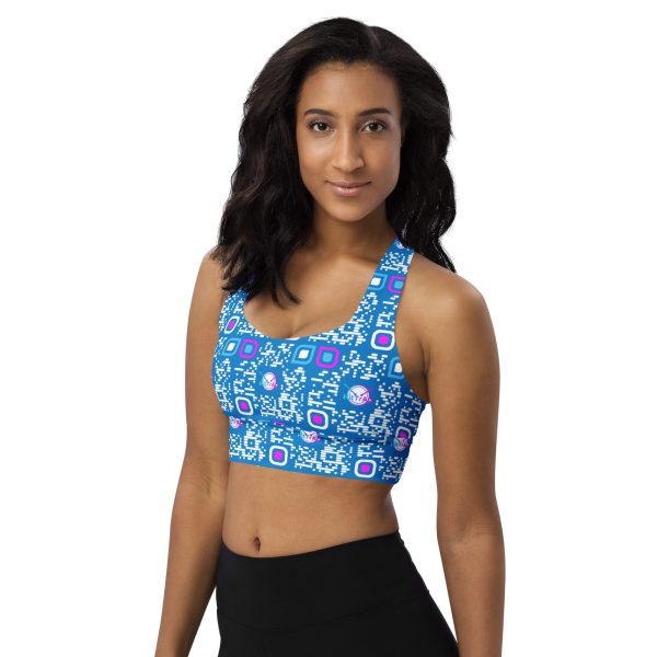 Longline sports bra (Blue) - Image 5