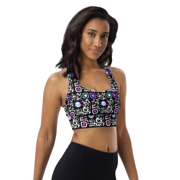 Longline sports bra (Black) - Image 6