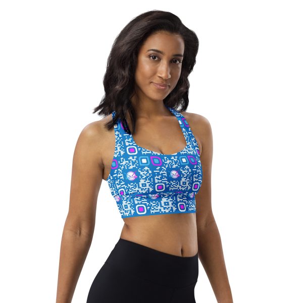 Longline sports bra (Blue) - Image 6