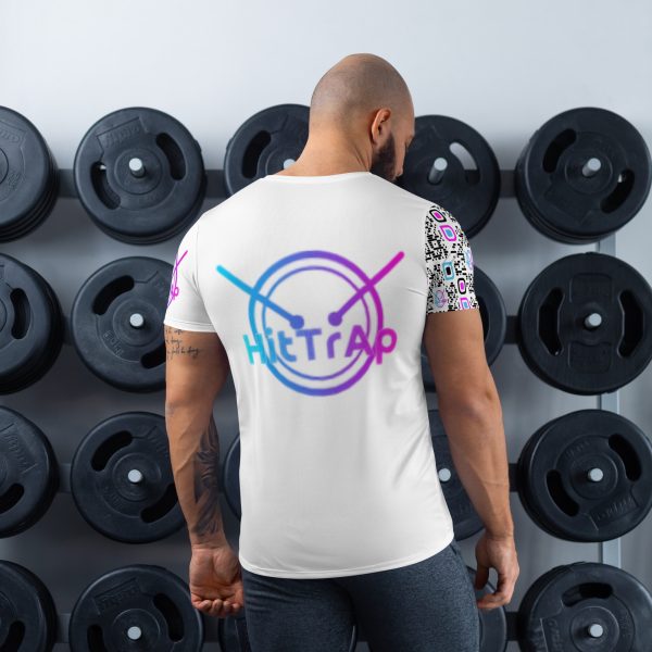 All-Over Print Men's Athletic T-shirt (White) - Image 4