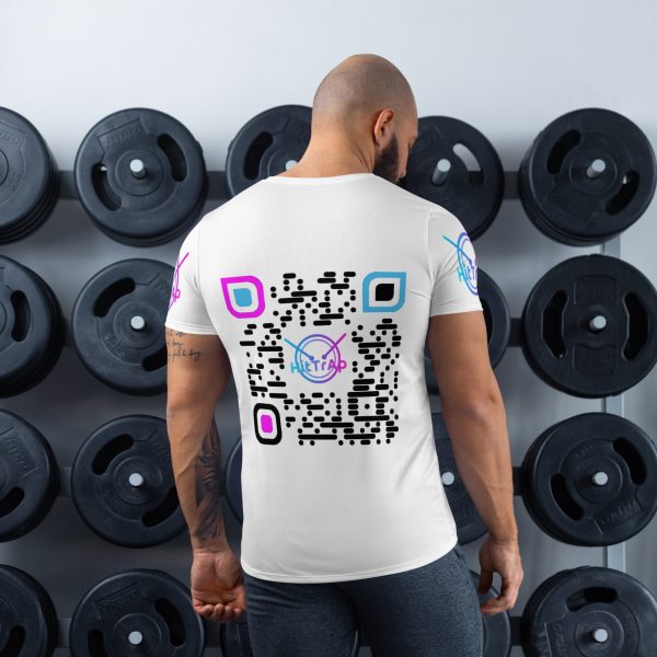 All-Over Print Men's Athletic T-shirt (White) - Image 4