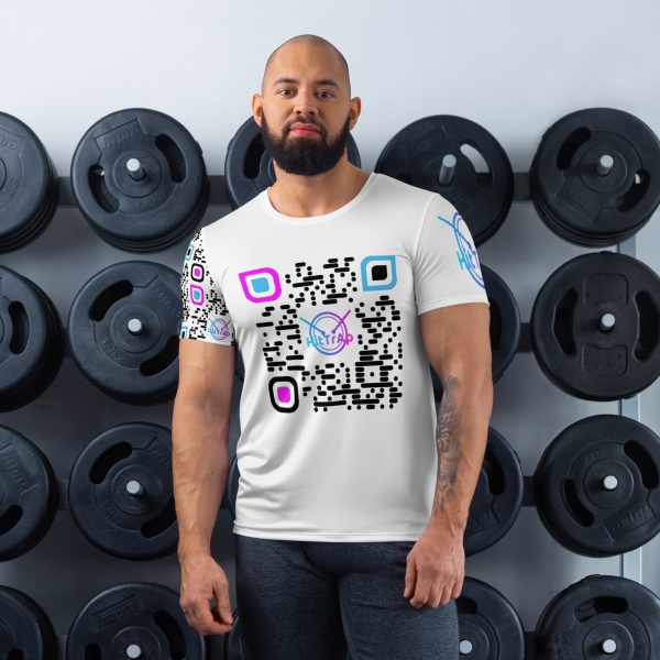 All-Over Print Men's Athletic T-shirt (White)