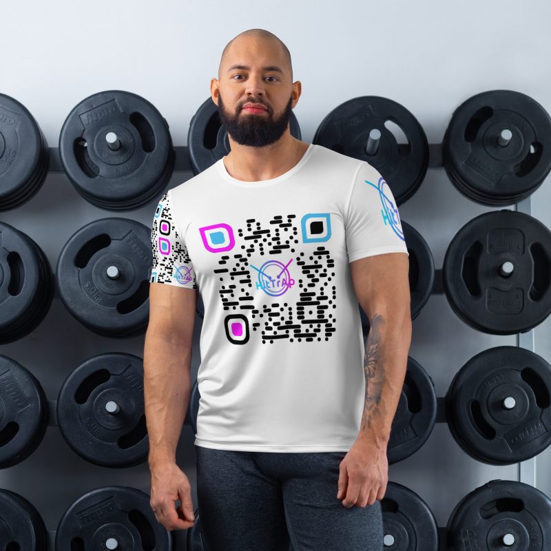 All-Over Print Men's Athletic T-shirt (White)