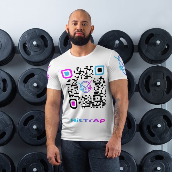 All-Over Print Men's Athletic T-shirt (White)