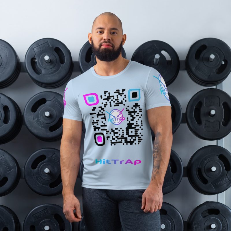 All-Over Print Men's Athletic T-shirt (Baby Blue)