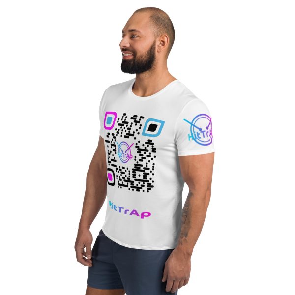 All-Over Print Men's Athletic T-shirt (White) - Image 3