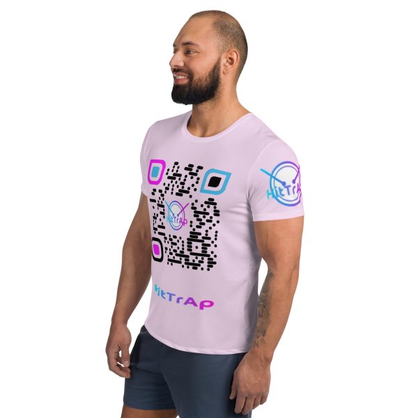 All-Over Print Men's Athletic T-shirt (Salmon) - Image 3