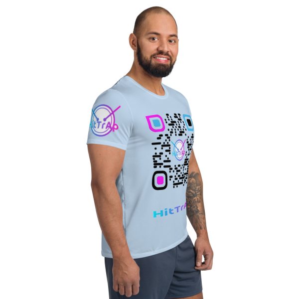 All-Over Print Men's Athletic T-shirt (Baby Blue) - Image 2