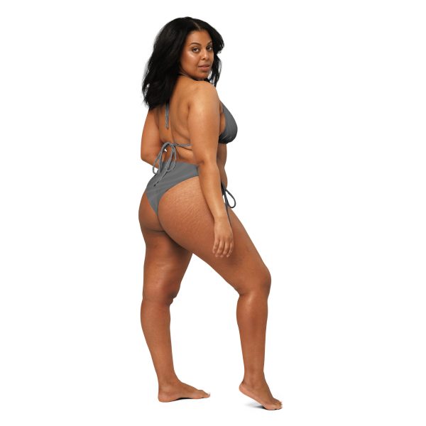 All-over print recycled string bikini (Gray Wave) - Image 8