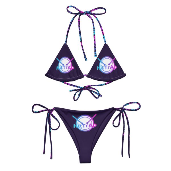 All-over print recycled string bikini (Purple TrAp) - Image 5
