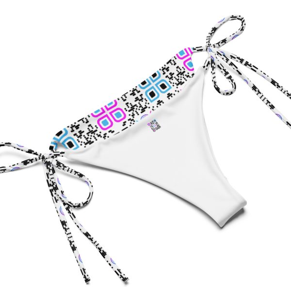 All-over print recycled string bikini (White) - Image 4
