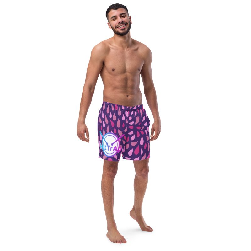Men's swim trunks (Purple Drip)