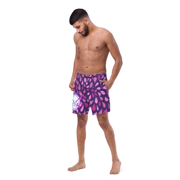 Men's swim trunks (Purple Drip) - Image 6