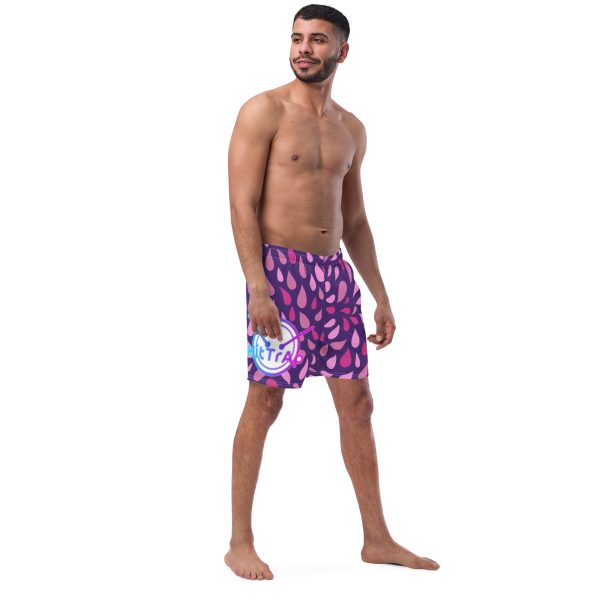 Men's swim trunks (Purple Drip) - Image 5