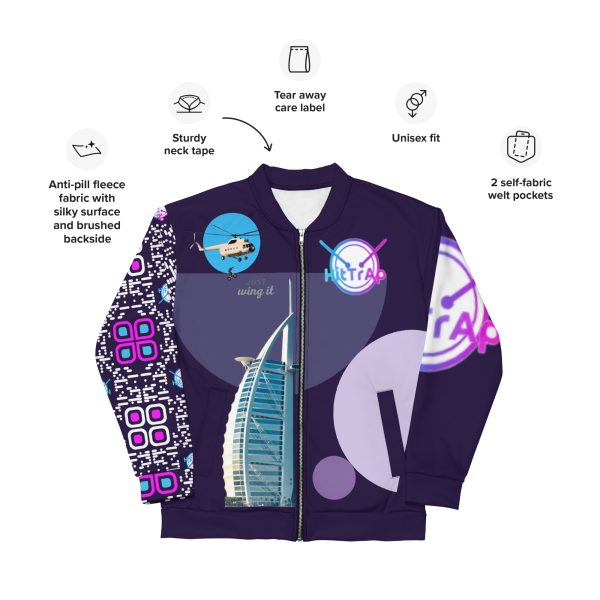 Unisex Bomber Jacket (Purple) - Image 2