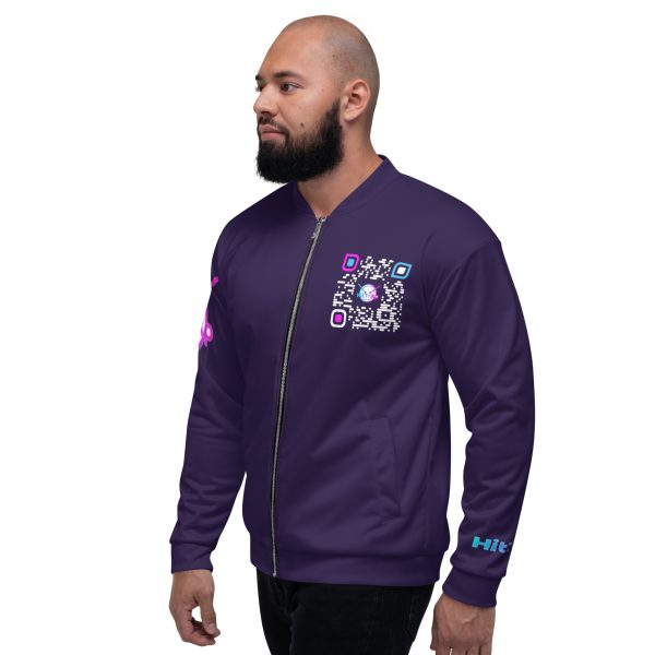 Unisex Bomber Jacket (Purple) - Image 4