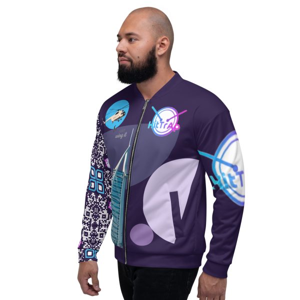 Unisex Bomber Jacket (Purple) - Image 5