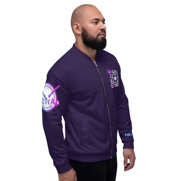 Unisex Bomber Jacket (Purple) - Image 3