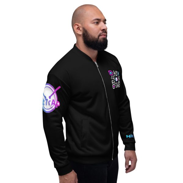 Unisex Bomber Jacket (Black) - Image 5