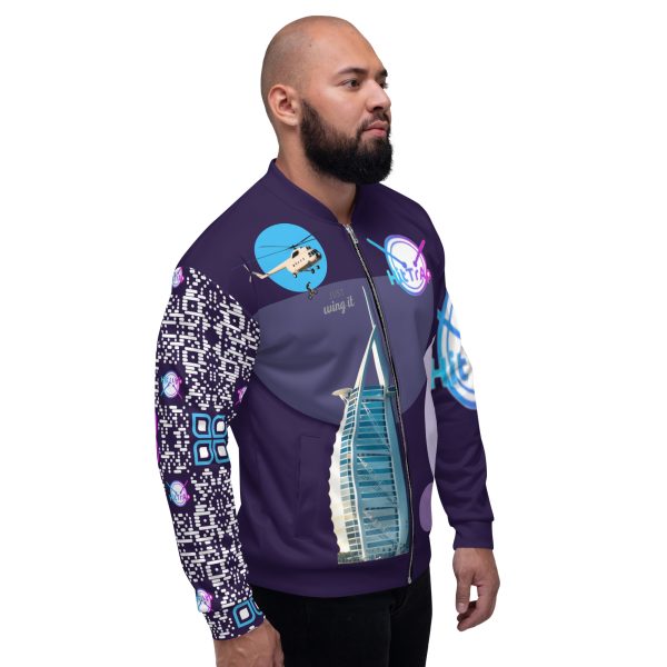 Unisex Bomber Jacket (Purple) - Image 4