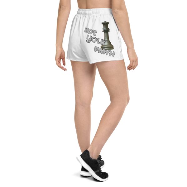 Women’s Recycled Athletic Shorts (White) - Image 2
