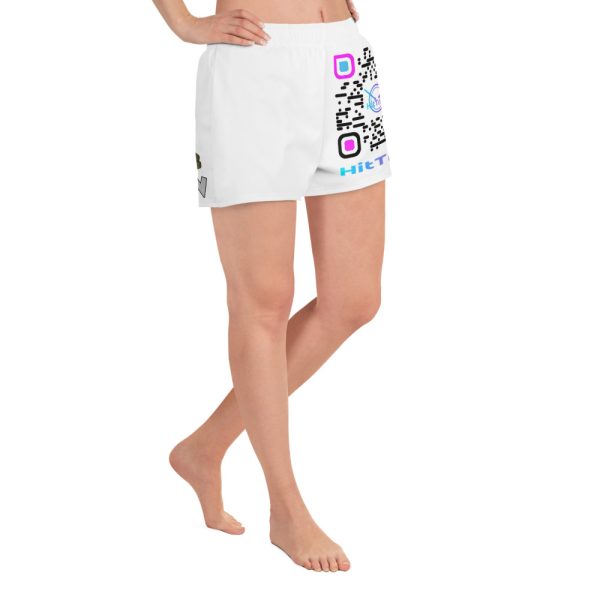 Women’s Recycled Athletic Shorts (White) - Image 3