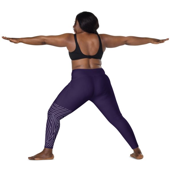 Crossover leggings with pockets (Purple) - Image 8