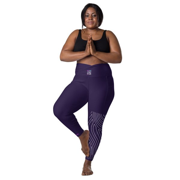 Crossover leggings with pockets (Purple) - Image 7