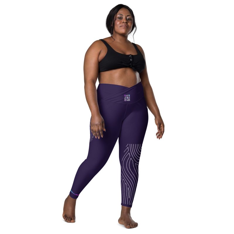 Crossover leggings with pockets (Purple)