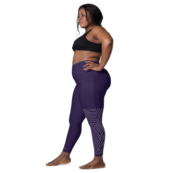 Crossover leggings with pockets (Purple) - Image 5