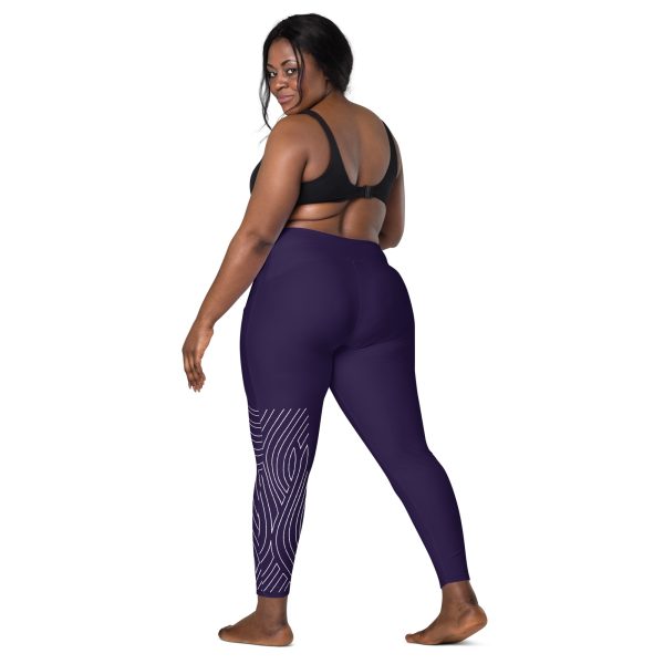 Crossover leggings with pockets (Purple) - Image 6