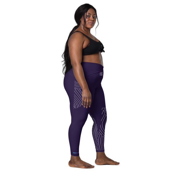 Crossover leggings with pockets (Purple) - Image 3