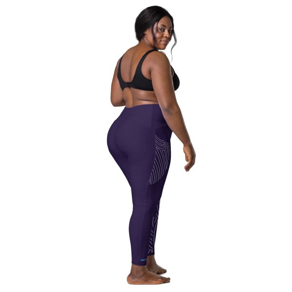 Crossover leggings with pockets (Purple) - Image 4