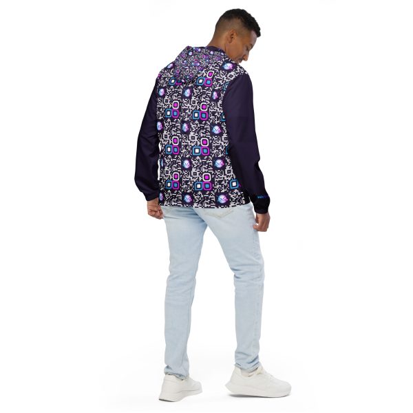 Men’s windbreaker (Purple Logos) - Image 8