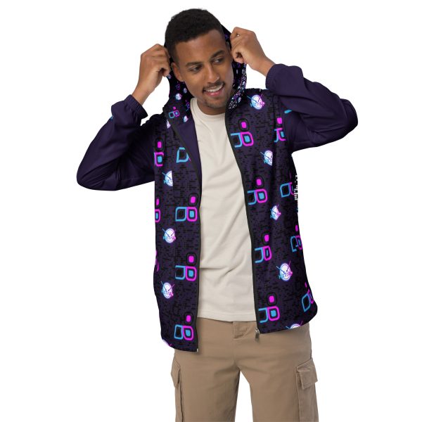 Men’s windbreaker (Purple Logos) - Image 2