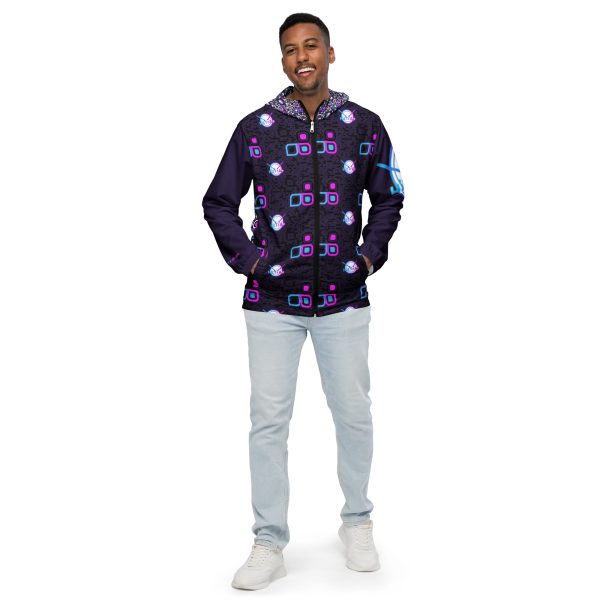 Men’s windbreaker (Purple Logos) - Image 6