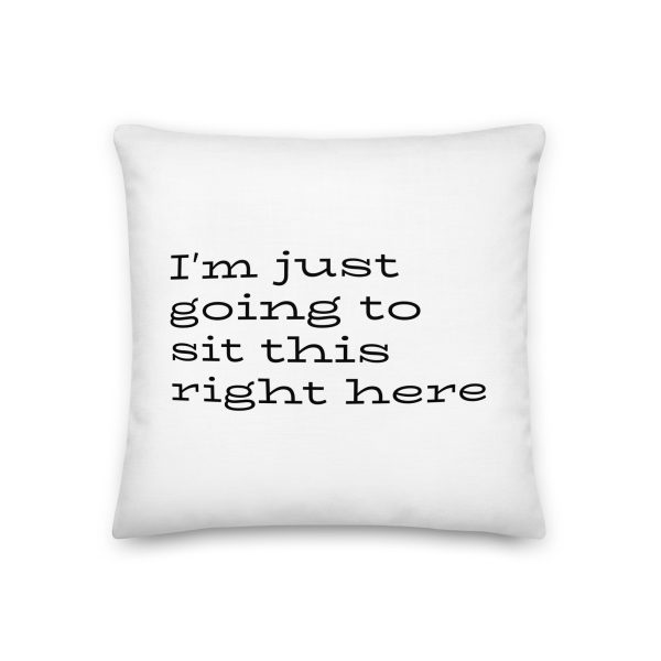 Sit This Here Premium Pillow - Image 2