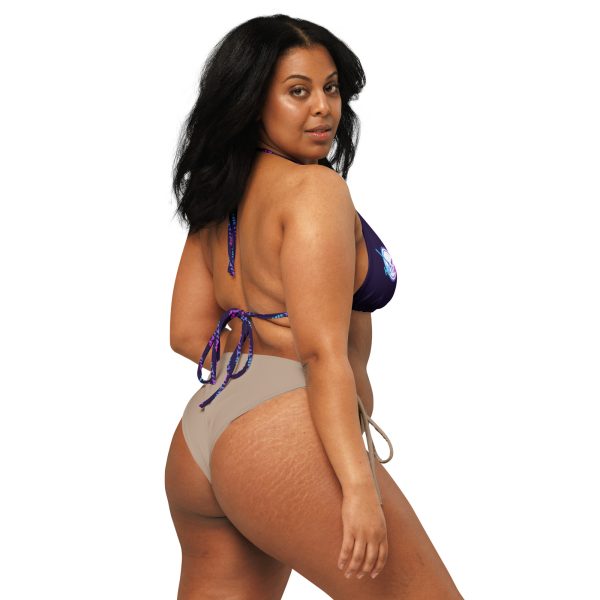 HitTrAp Logos print recycled string bikini top (Purple) - Image 8