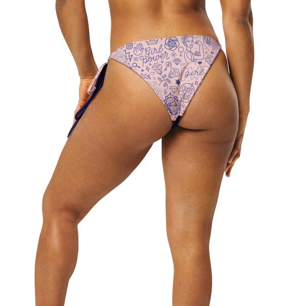 Girl Power print recycled string bikini bottom - Image 5