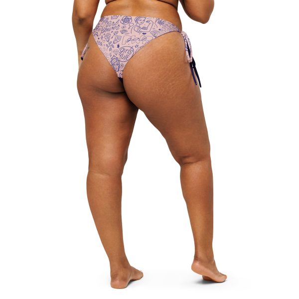 Girl Power print recycled string bikini bottom - Image 8