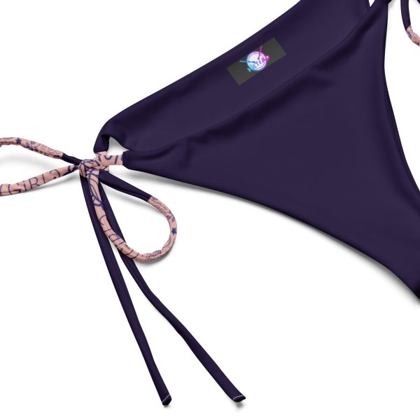 Girl Power print recycled string bikini bottom - Image 2